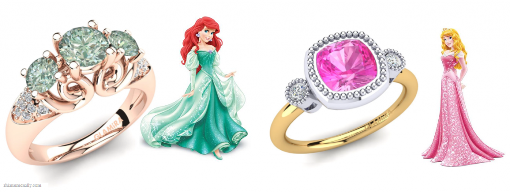 Arial and Aurora's Engagement Rings