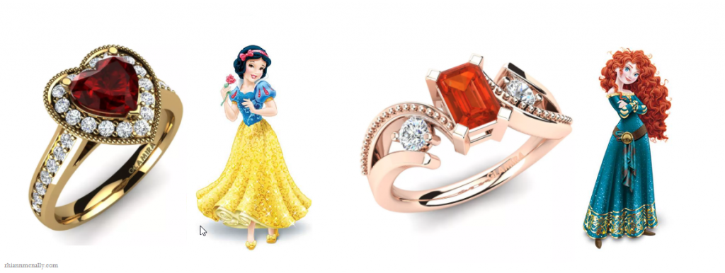Snow White and Merida's Engagement Rings